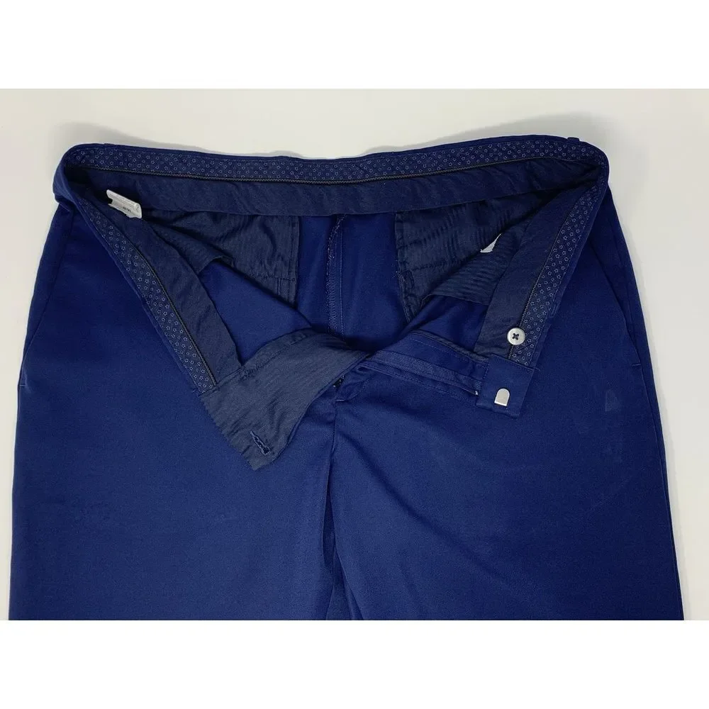 Perry Ellis Blue Slim Fit Flat Front Straight Leg Men's Pants‎ Size W36 L30